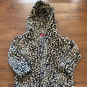 Betsey Johnson leopard coat sz Medium/ Large
